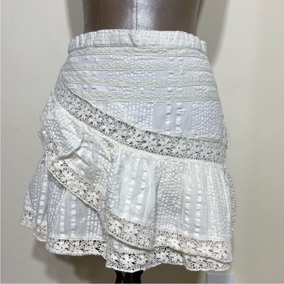 LoveShackFancy White mini skirt - Picture 1 of 7